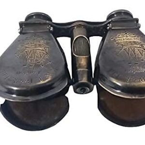 Antique Brass Folding Monocular – Vintage Nautical Spyglass Telescope Replica, 5x Magnification