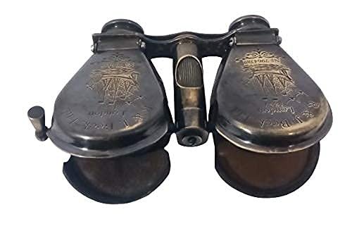 Antique Brass Folding Monocular – Vintage Nautical Spyglass Telescope Replica, 5x Magnification