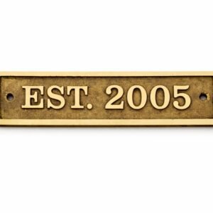 Personalized Solid Brass Name Plaque – Custom Engraved Vintage Sign for Home, Office & Business