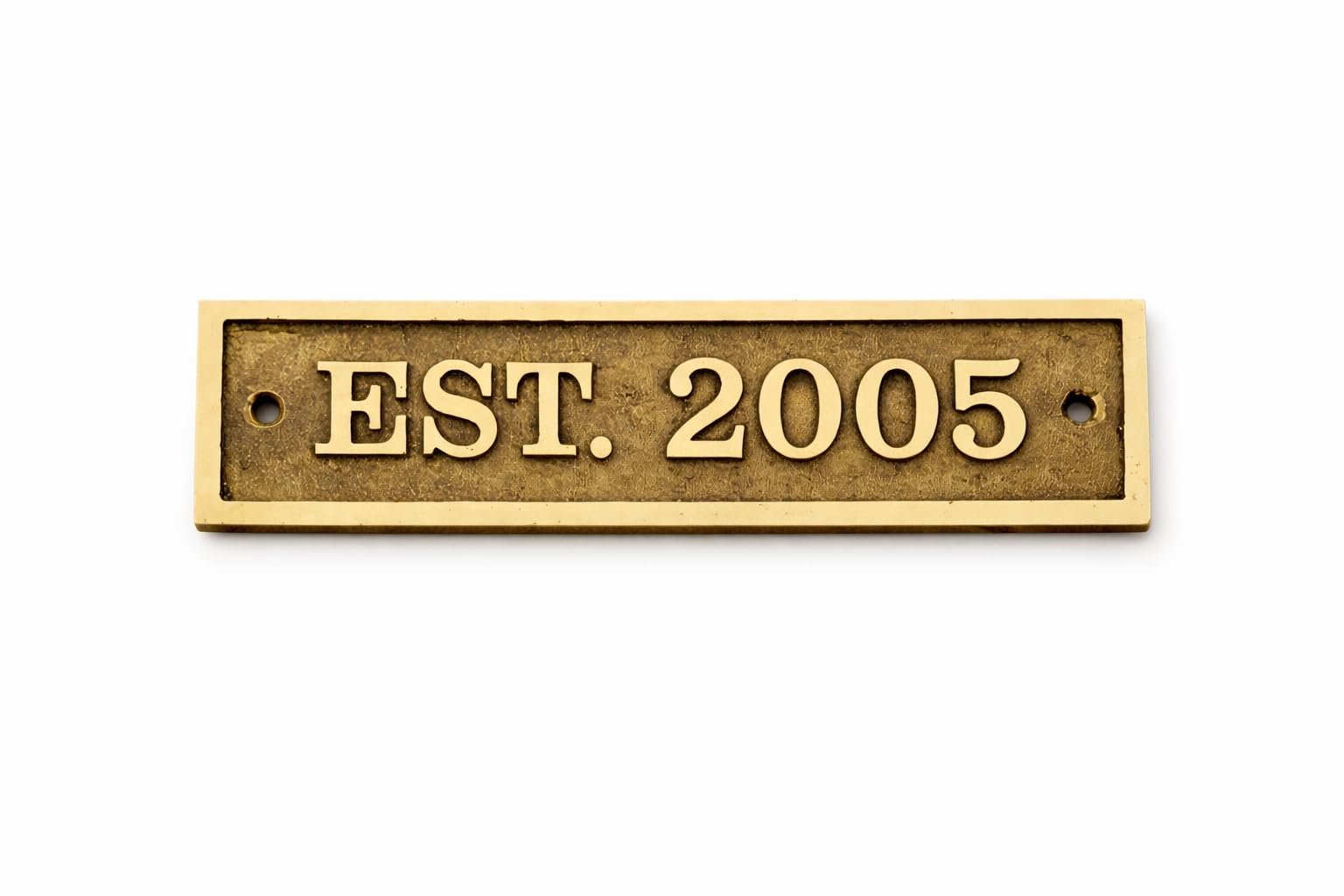 Personalized Solid Brass Name Plaque – Custom Engraved Vintage Sign for Home, Office & Business