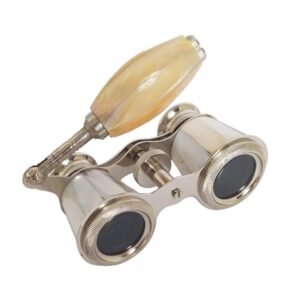 Antique Nickel Opera Glasses – Vintage Decorative Binoculars for Theater & Display (Non-Optical)