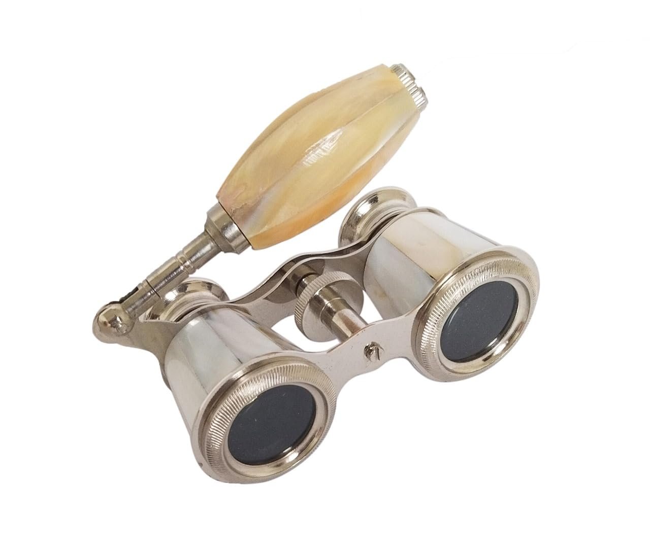 Antique Nickel Opera Glasses – Vintage Decorative Binoculars for Theater & Display (Non-Optical)