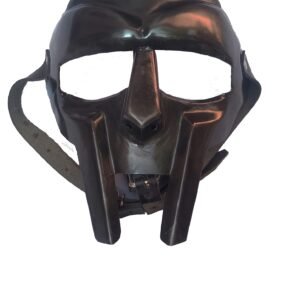 Steel Skull Face Gladiator Mask – Halloween Armor Helmet Costume Mask for Adults, 18g Steel