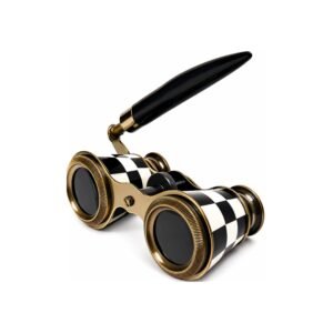 Mother of Pearl Opera Glasses for Women – 2.5x Solid Brass Theater Binoculars with Handle