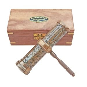 Handcrafted Vintage Navigational Kaleidoscope – Antique Brass Kaleidoscope, 6 Inch