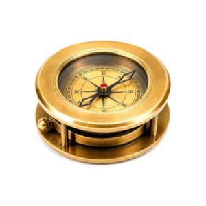 First Communion Gift for Boys – Antique Brass Compass with Magnifier, Confirmation & Baptism Gift