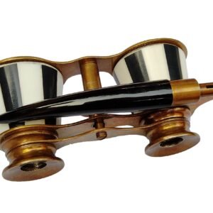 Solid Brass Opera Glasses 2.5" – Mother of Pearl Pocket Binoculars for Theatre & Bird Watching