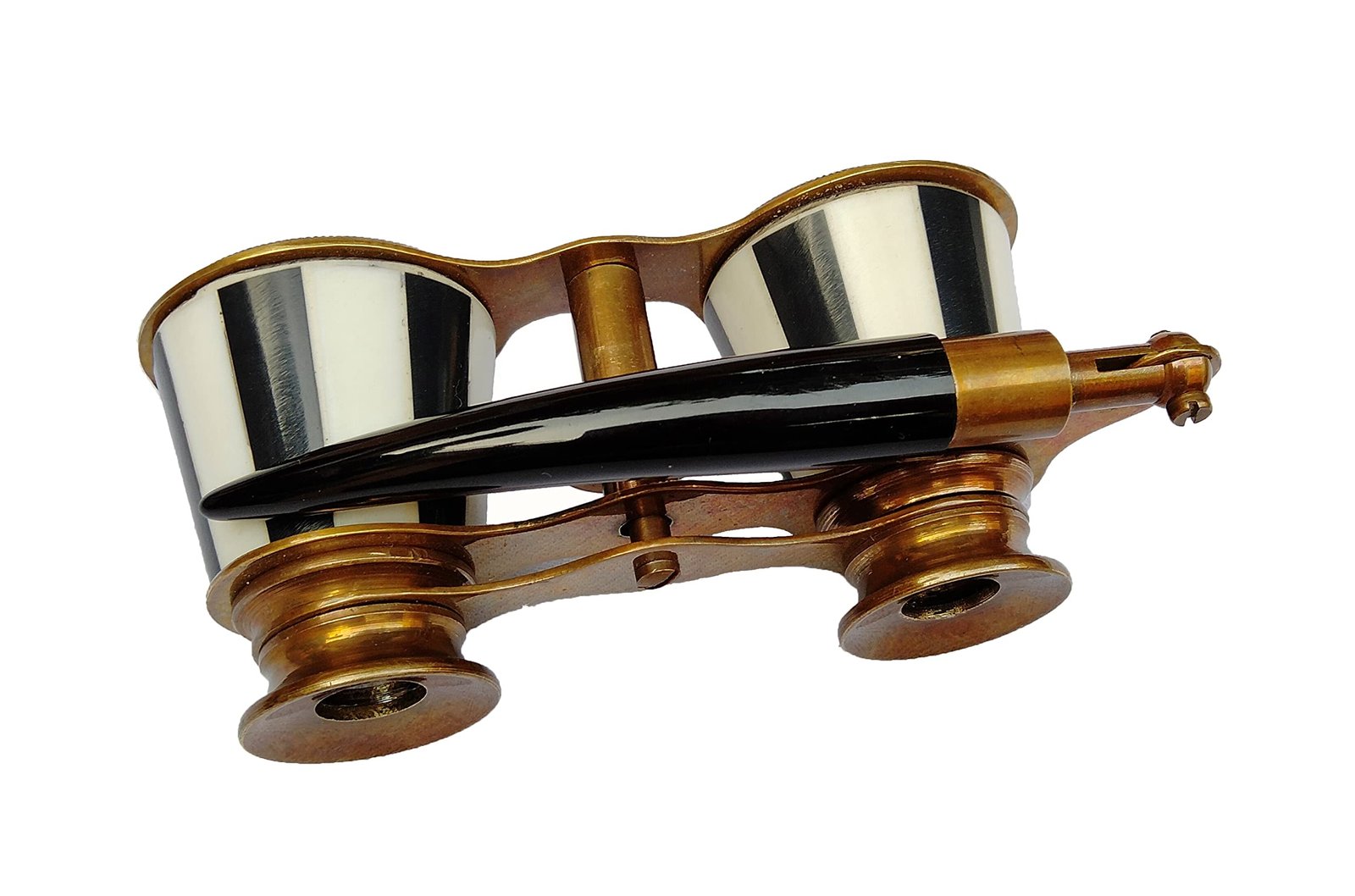 Solid Brass Opera Glasses 2.5" – Mother of Pearl Pocket Binoculars for Theatre & Bird Watching