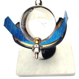 Campbell-Stokes Sunshine Recorder – Optical Glass Sphere Meteorological Instrument with Wooden Box