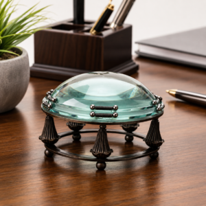 Luxury 5X Antique Brass Desk Magnifier Paperweight