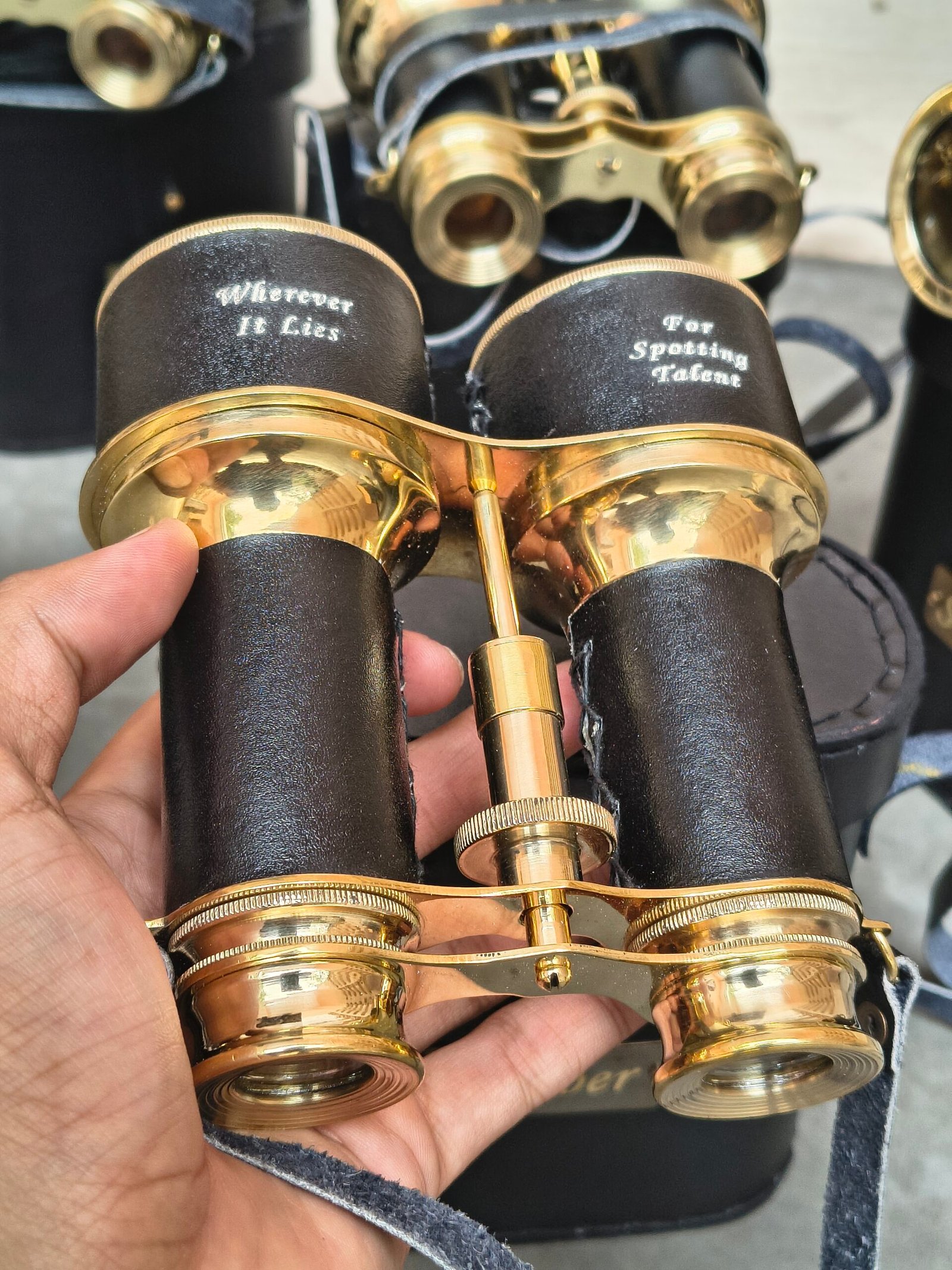 Vintage Brass Binoculars with Leather Case – Personalized Nautical Binoculars, Antique-Style Maritime Gift & Collectible | SIFAAT WORLD - Image 10