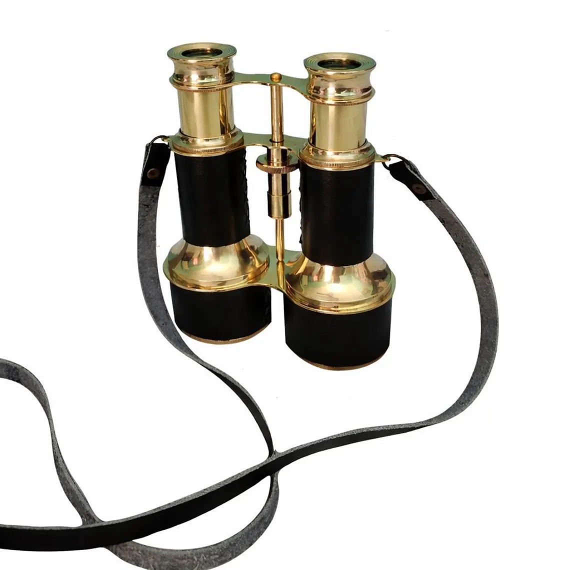 Vintage Brass Binoculars with Leather Case – Personalized Nautical Binoculars, Antique-Style Maritime Gift & Collectible | SIFAAT WORLD